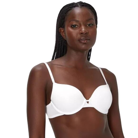Maidenform Women's Modern Demi Underwire T Shirt Bra White Size 34C - Picture 1 of 5